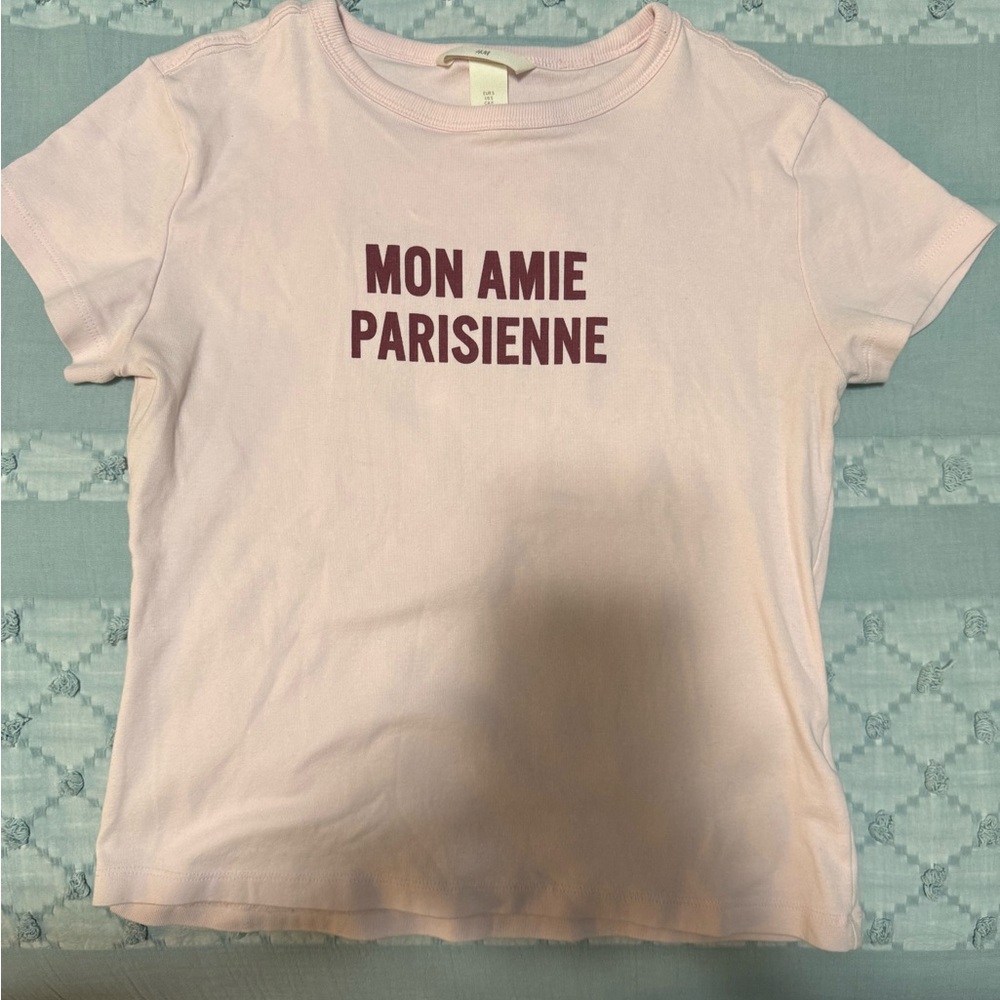 3/$15 H&M Light Pink Graphic Tee